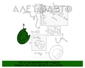 Capacul discului de frână din spate stânga pentru Lexus RX330 RX330 RX300 RX330 RX350 RX400h 04-09