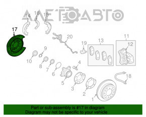 Capacul discului de frână din spate stânga pentru Lexus GX470 03-09