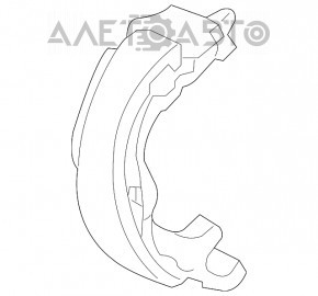 Plăcuțele de frână de mână spate stânga pentru Lexus ES350 07-12, noi, originale OEM.