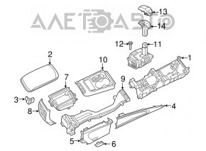 Шифтер КПП Jeep Grand Cherokee WK2 16-21