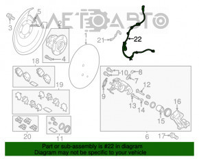 Senzorul ABS din spatele dreapta al Mitsubishi Outlander Sport ASX 10- fwd