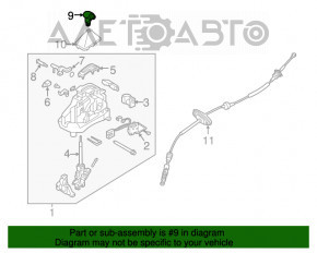 Maner cutie de viteze Kia Sorento 16-18 plastic negru