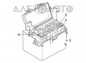 Corpul blocului de siguranțe sub capotă pentru Jeep Grand Cherokee WK2 11-13