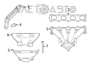 Protecția colectorului de eșapament superior pentru Dodge Journey 11- 2.4