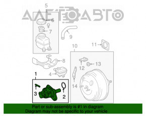 Cilindrul principal de frână cu rezervor pentru Lexus RX300 RX330 RX350 04-09