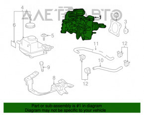 Главный тормозной цилиндр Toyota Prius V 12-14 в сборе с ABS