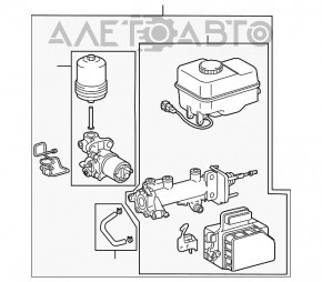 Главный тормозной цилиндр в сборе с ABS Lexus GX470 03-09