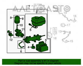 Cilindrul principal de frână complet cu ABS pentru Lexus GX470 03-09.