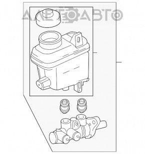 Главный тормозной цилиндр с бачком Toyota Sequoia 08-16