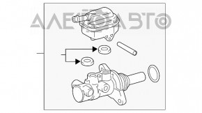 Cilindrul principal de frână cu rezervor pentru lichid de frână pentru Lexus RX350 10-15.