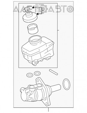 Главный тормозной цилиндр с бачком Lexus IS 14-20