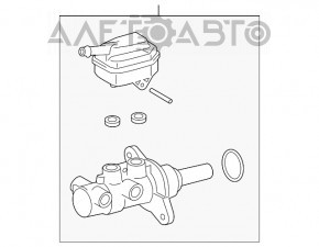 Cilindrul principal de frână cu rezervor Toyota Highlander 14-19 nou OEM original.