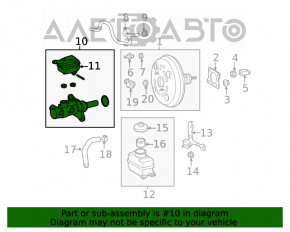 Главный тормозной цилиндр с бачком Lexus RX350 16-22