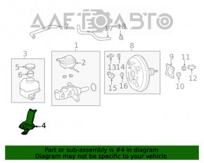 Кронштейн бачка ГТЦ Toyota Highlander 20- 2.4t, 3.5