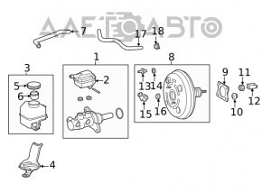 Кронштейн бачка ГТЦ Toyota Highlander 20- 2.4t, 3.5