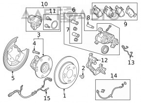 Senzor ABS spate dreapta Honda Insight 19-22