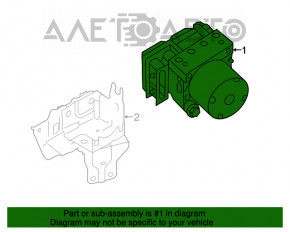 ABS ABS Nissan Rogue Sport 17-19 FWD, sub radar