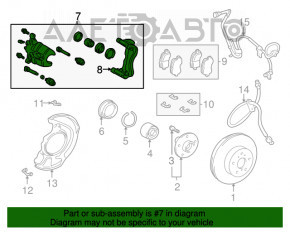 Suportul din față dreapta pentru Toyota Highlander 01-07