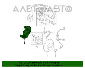 Capacul discului de frână din față dreapta Toyota Rav4 13-18