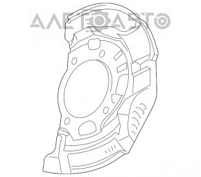 Кожух тормозного диска передний правый Lexus CT200h 11-17