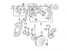 Кожух тормозного диска передний правый Lexus RX300 98-03