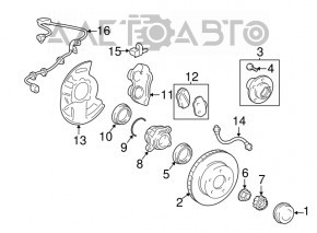 Capacul discului de frână din față dreapta pentru Lexus GX470 03-09