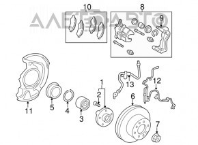 Capac disc frana fata stanga Lexus ES350 07-12 nou original OEM