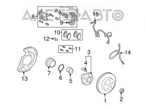 Кожух тормозного диска передний левый Lexus RX330 RX330 RX300 RX330 RX350 RX400h 04-09