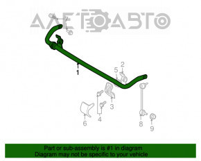 Stabilizator frontal Chrysler 300 11- RWD