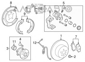 Suport spate dreapta pentru Lexus ES300h ES350 13-18