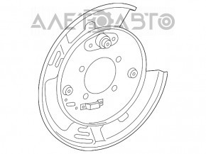 Кожух тормозного диска задний левый Lexus RX350 RX450h 16-22