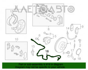 Senzorul ABS din spatele dreapta al Nissan Rogue Sport 17-19 AWD