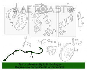 Senzorul ABS din spatele dreapta pentru Nissan Pathfinder 13-20