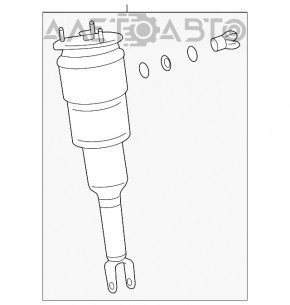 Amortizor pneumatic dreapta fata pentru Lexus LS460 LS600h 07-12, complet asamblat.