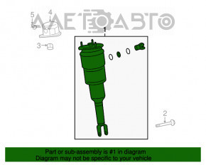 Amortizor pneumatic dreapta fata pentru Lexus LS460 LS600h 07-12, complet asamblat.