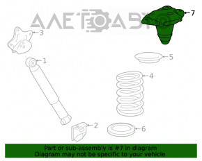 Amortizorul cu arc spate dreapta Toyota Highlander 20-