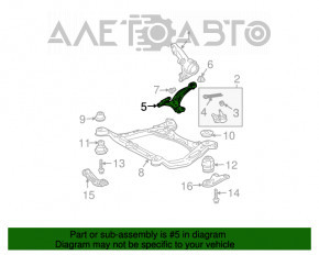 Maneta inferioară din față dreapta pentru suspensie pneumatică Lexus RX300 RX330 RX350 04-09