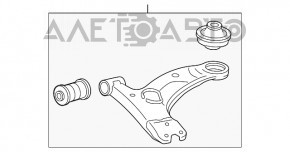 Maneta inferioara fata dreapta Lexus CT200h 11-17 nou original OEM