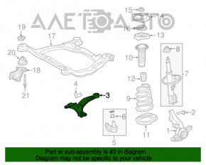 Maneta inferioară din față dreapta Toyota Sienna 11-20 este ruptă