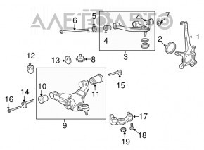 Maneta inferioara dreapta fata Toyota Sequoia 08-16 noua originala OEM