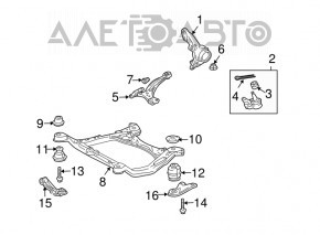 Maneta inferioară din față dreapta pentru Lexus RX300 RX330 RX350 RX400h 04-09, nouă, originală OEM