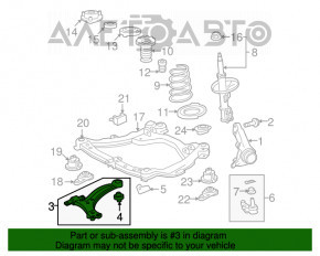 Maneta inferioară din față dreapta Lexus RX350 RX450h 16-22