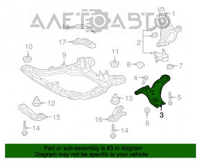 Maneta inferioară frontală stângă Lexus RX350 RX450h 10-15 crăpată silentioasă