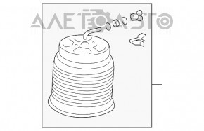 Pernele de aer din spatele dreapta pentru Toyota Sequoia 08-16.