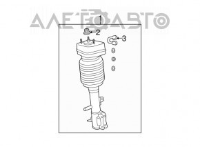 Amortizor aer spate dreapta Lexus RX300 RX330 RX350 04-09 nou original OEM