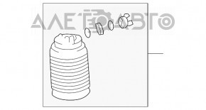 Pernele de aer din spate, dreapta, pentru Lexus GX470 03-09, nou OEM original.