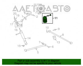 Pernele de aer din spatele dreapta pentru Lexus GX470 03-09, nou, original OEM.