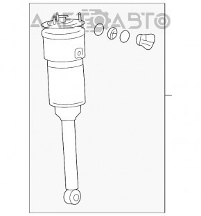 Amortizor pneumatic spate dreapta pentru Lexus LS460 LS600h 07-12, complet nou, original OEM.