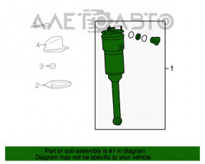 Amortizor pneumatic spate dreapta pentru Lexus LS460 LS600h 07-12, complet nou, original OEM.