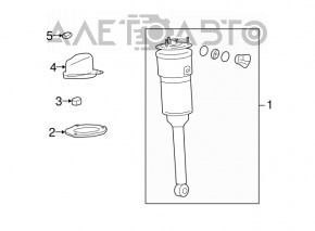 Amortizor aer spate dreapta Lexus LS460 LS600h 07-12 nou original OEM